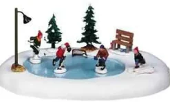 Lemax 94017 - After School Hockey Match, Battery-Operated (4.5V) - Christmas Village Table Pieces* Lemax Table Pieces