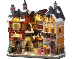 Lemax 25869 - Alpine Winter Shops, Battery-Operated (4.5-Volt) - Christmas Village Facades* Lemax Facades