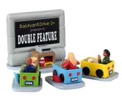 Lemax 33616 - Backyard Drive-In, Set Of 4 - Table Pieces* Lemax Table Pieces