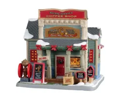 Lemax 25929 - Bean Happy Coffee Shop - Caddington Village Christmas Houses & Buildings* Lemax Caddington Village