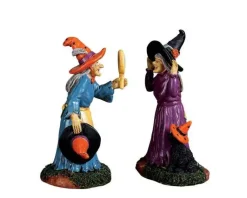 Lemax 72490 - Black Cat Millinery, Set Of 2 - Spooky Town Figurines* Lemax Spooky Town Figurines