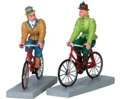 Lemax 72514 - Bloomers And Bicycles, Set Of 2 - Figurines* Lemax Figurines