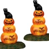 Lemax 24939 - Cat And Pumpkin, Set Of 2, Battery-Operated (4.5-Volt) - Spooky Town Halloween Village Accessories* Lemax Spooky Town Accessories