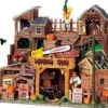 Lemax 95802 - Chainsaw's Lumber Yard With 4.5V Adaptor - Spooky Town Halloween Village Houses & Buildings* Lemax Spooky Town Houses