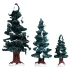 Lemax 84407 - Christmas Evergreen Tree, Set Of 3 - Misc. Accessories* Lemax Misc. Accessories