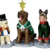 Lemax 32126 - Costumed Canines, Set Of 5 - Christmas Village Figurines* Lemax Figurines