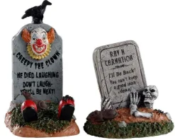 Lemax 04711 - Crazy Headstones, Set Of 2 - Spooky Town Accessories* Lemax Spooky Town Accessories