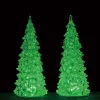Lemax 94517 - Crystal Lighted Tree, 3 Color Changeable, Medium, Set/2, Battery-Operated (4.5-Volt) - Trees* Lemax Trees