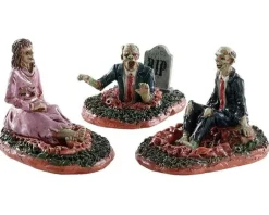 Lemax 82574 - Deadly Conversation, Set Of 3 - Spooky Town Figurines* Lemax Spooky Town Figurines