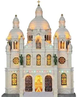 Lemax 25334 - Europe Cathedral, Battery-Operated (4.5V) - Christmas Village Facades* Lemax Facades