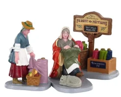 Lemax 02951 - Fabric Vendor, Set Of 3 - Figurines* Lemax Figurines
