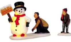 Lemax 04511 - Frosty's Friendly Greeting, Set Of 2 B/O (4.5V) - Christmas Village Table Pieces* Lemax Table Pieces