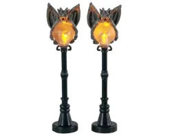 Lemax 14829 - Gargoyle Lamp Post, Set Of 2, Battery-Operated (4.5V) - Spooky Town Accessories* Lemax Spooky Town Accessories