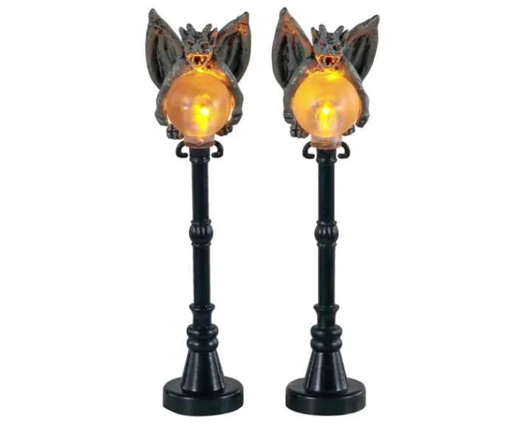 Lemax 14829 - Gargoyle Lamp Post, Set Of 2, Battery-Operated (4.5V) - Spooky Town Accessories* Lemax Spooky Town Accessories