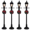 Lemax 64498 - Gas Lantern Street Lamp, Set Of 4, Battery-Operated (4.5V) - Christmas Village Misc. Accessories* Lemax Misc. Accessories