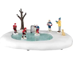 Lemax 34085 - Girls Play Hockey, Too!, Battery-Operated (4.5-Volt) - Table Pieces* Lemax Table Pieces