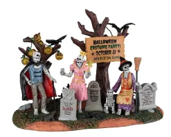 Lemax 23582 - Graveyard Costume Party - Spooky Town Halloween Village Accessories* Lemax Spooky Town Accessories