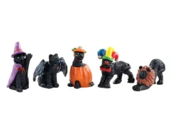 Lemax 12014 - Halloween Cats, Set Of 5 - Spooky Town Figurines* Lemax Spooky Town Figurines