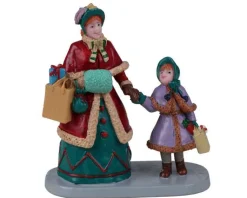 Lemax 22142 - Holiday Shopping With Mum - Christmas Village Figurines* Lemax Figurines