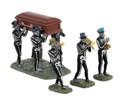 Lemax 13554 - Jazz Funeral, Set Of 4 - Spooky Town Accessories* Lemax Spooky Town Accessories