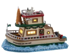 Lemax 15754 - Jonathan's Houseboat On The Bay - Plymouth Corners* Lemax Plymouth Corners