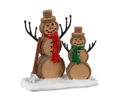 Lemax 34095 - Log Snowmen - Misc. Accessories* Lemax Misc. Accessories