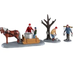 Lemax 03523 - Maple Syrup Season, Set Of 3 - Table Pieces* Lemax Table Pieces