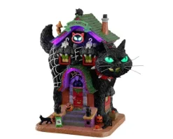 Lemax 15730 - Meow Mansion, Battery-Operated (4.5-Volt) - Spooky Town Halloween Village Houses & Buildings* Lemax Spooky Town Houses