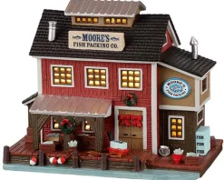 Lemax 25910 - Moore's Fish Packing Co. - Plymouth Corners Christmas Village Houses & Buildings* Lemax Plymouth Corners