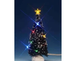 Lemax 74266 - Multi Light Evergreen Tree, Medium, Battery-Operated (4.5V) - Trees* Lemax Trees