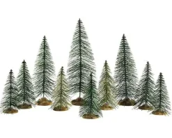 Lemax 84358 - Needle Pine Trees, Set Of 10 - Trees* Lemax Trees