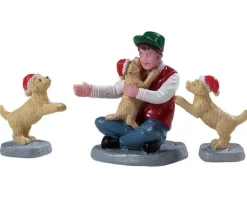 Lemax 92778 - New Puppies, Set Of 3 - Figurines* Lemax Figurines