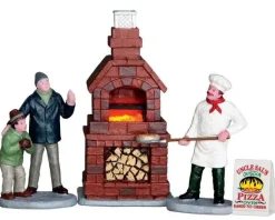 Lemax 64066 - Outdoor Pizza Oven, Set Of 4, Battery-Operated (4.5 Volts) - Misc. Accessories* Lemax Misc. Accessories