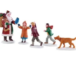Lemax 92745 - Papa Christmas!, Set Of 5 - Figurines* Lemax Figurines