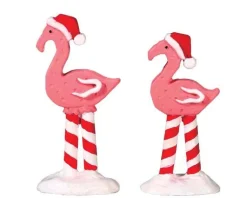 Lemax 74209 - Pink Flamingos, Set Of 2 - Sugar N Spice Accessories* Lemax Sugar N Spice Accessories