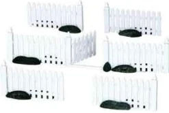 Lemax 14388 - Plastic Picket Fence, Set Of 7 - Christmas Village Misc. Accessories* Lemax Misc. Accessories
