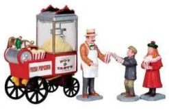 Lemax 02832 - Popcorn Seller, Set Of 4 - Christmas Figurines* Lemax Figurines