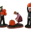 Lemax 82565 - Pumpkin Pickers, Set Of 3 - Spooky Town Figurines* Lemax Spooky Town Figurines