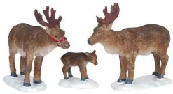 Lemax 62242 - Reindeer, Set Of 3 - Christmas Village Figurines* Lemax Figurines