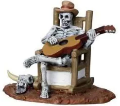 Lemax 22003 - Rocking Chair Skeleton - Spooky Town Halloween Village Figurines* Lemax Spooky Town Figurines