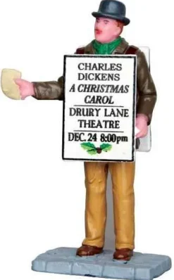 Lemax 42258 - Sandwich Board Man - Christmas Village Figurines* Lemax Figurines
