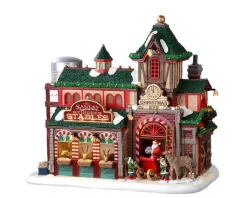 Lemax 25926 - Santa's Reindeer Stables, Battery-Operated (4.5-Volt) - Santa's Wonderland* Lemax Santa's Wonderland