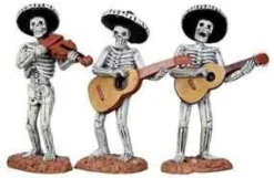Lemax 12884 - Skeleton Mariachi Band, Set Of 3 - Spooky Town Halloween Village Figurines* Lemax Spooky Town Figurines