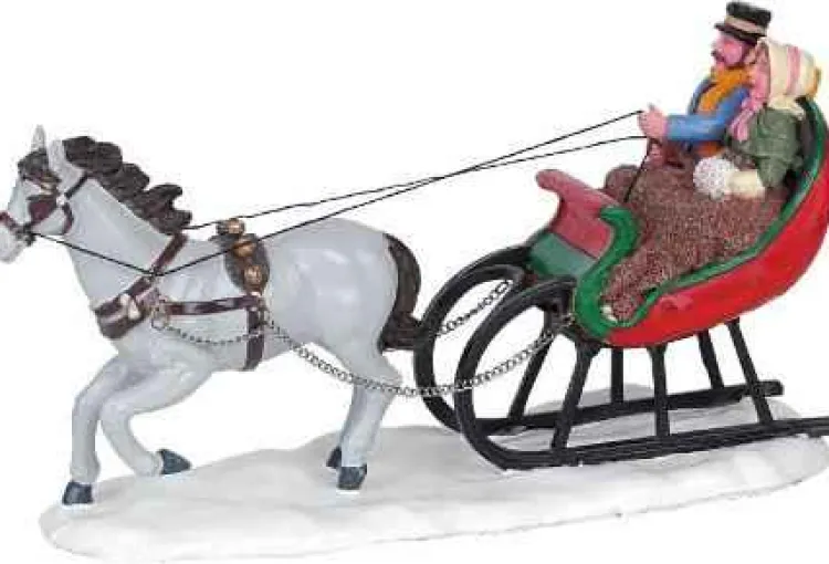 Lemax 63571 - Sleigh Ride - Christmas Village Table Pieces* Lemax Table Pieces