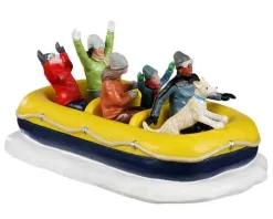 Lemax 23596 - Snow Rafting - Christmas Village Table Pieces* Lemax Table Pieces