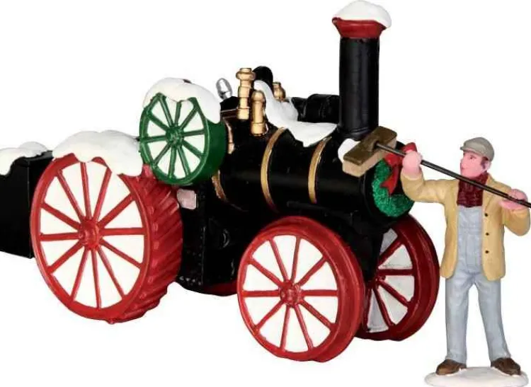 Lemax 43072 - Snowy Steam Tractor - Christmas Village Table Pieces* Lemax Table Pieces