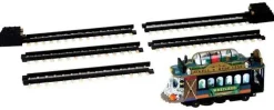 Lemax 44749 - Spooky Town Trolley, Set Of 6, Battery-Operated (4.5-Volt) - Spooky Town Halloween Village Accessories* Lemax Spooky Town Accessories