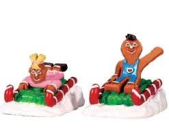 Lemax 62468 - Sweet Sledding, Set Of 2 - Sugar N Spice Figurines* Lemax Sugar N Spice Figurines