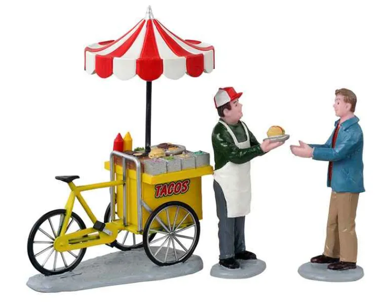 Lemax 12042 - Taco Cart, Set Of 3 - Figurines* Lemax Figurines