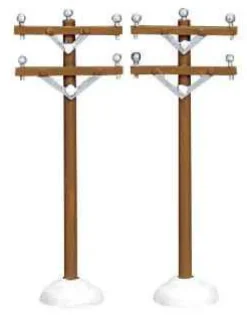 Lemax 64461 - Telephone Poles, Set Of 2 - Christmas Village Misc. Accessories* Lemax Misc. Accessories